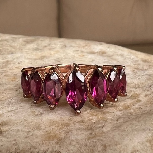 Jewelry - Orissa Rhodolite Garnet Vermeil RG Sterling Silver Ring